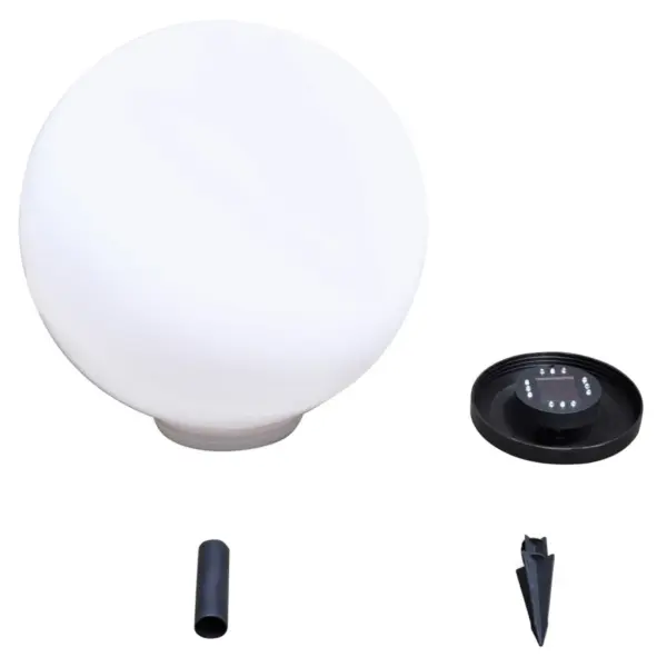 Päikesepatareiga LED aiateevalgustid valguspall 50 cm, 2 tk, vaiaga – 5