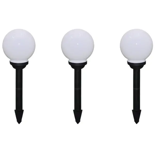 Päikesepatareiga aia teevalgustid, LED valguspallid, 6 tk, 20 cm, vaiaga – 2