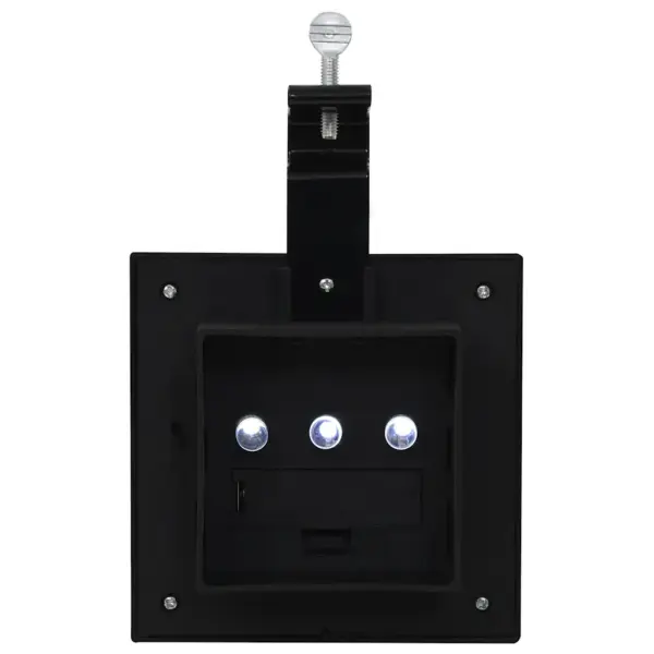 Päikesepatareiga kandilised LED-aiavalgustid, 12 tk, must, 12 x 6,5 cm - 11