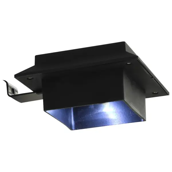 Päikesepatareiga kandilised LED-aiavalgustid, 12 tk, must, 12 x 6,5 cm - 12