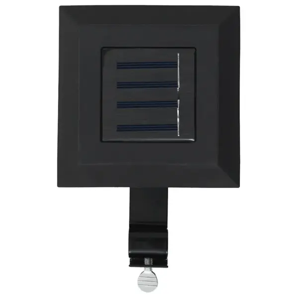 Päikesepatareiga kandilised LED-aiavalgustid, 12 tk, must, 12 x 6,5 cm - 5