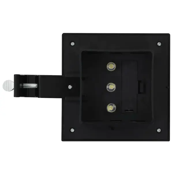 Päikesepatareiga kandilised LED-aiavalgustid, 12 tk, must, 12 x 6,5 cm - 7