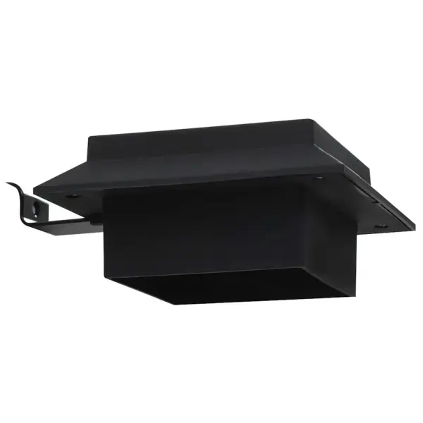 Päikesepatareiga kandilised LED-aiavalgustid, 12 tk, must, 12 x 6,5 cm - 10