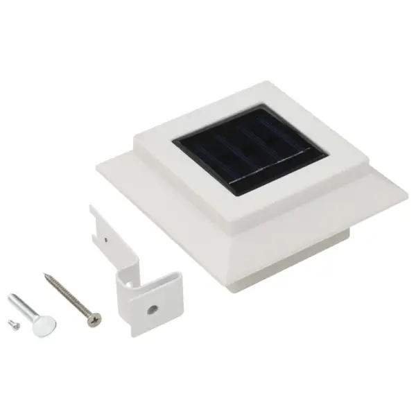 Päikesepatareiga LED aiavalgustid, kandilised, 12 cm, külm valge, 12 tk, valge – 6