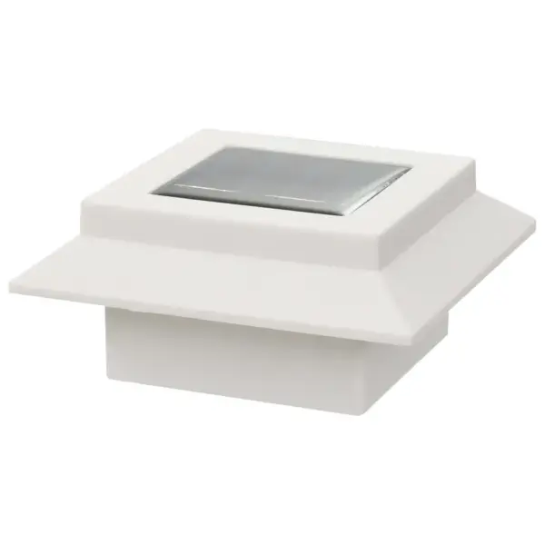 Päikesepatareiga LED aiavalgustid, kandilised, 12 cm, külm valge, 12 tk, valge – 9
