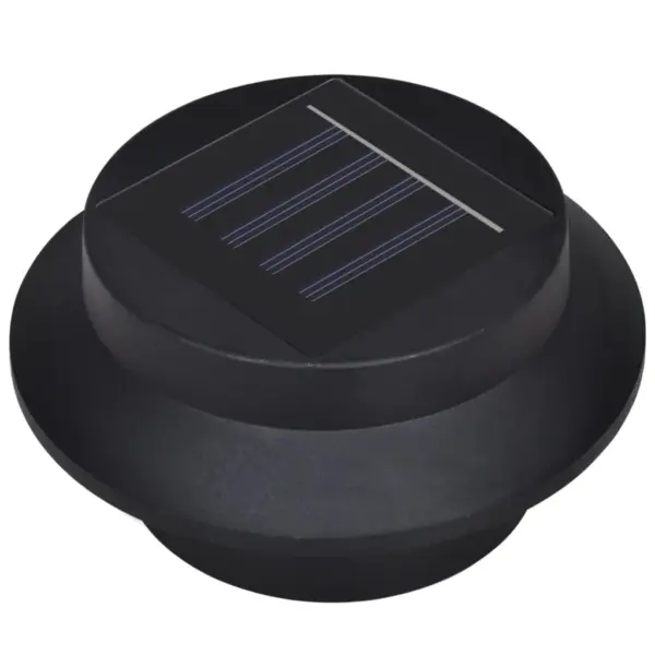 Päikesepatareiga LED aiavalgustid seinale, külm valge, must, 12 tk - 4