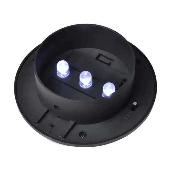 Päikesepatareiga LED aiavalgustid seinale, külm valge, must, 12 tk - 6