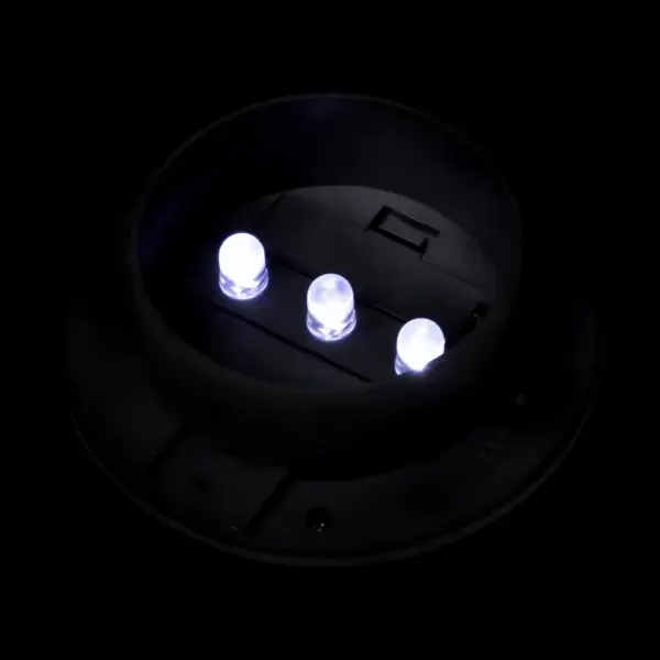 Päikesepatareiga LED aiavalgustid seinale, külm valge, must, 12 tk - 7