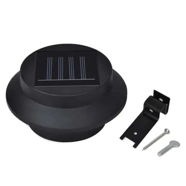 Päikesepatareiga LED aiavalgustid seinale, külm valge, must, 12 tk - 8