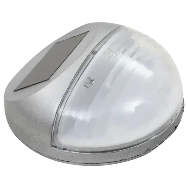 Päikesepatareiga LED seinalambid, 24 tk, ümmargused, hõbedased, IP44, 11 x 5 cm – 3