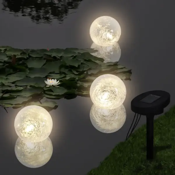 Päikesepatareiga LED ujuvlambid tiigile ja basseinile, 6 tk, 9,5 cm – 2