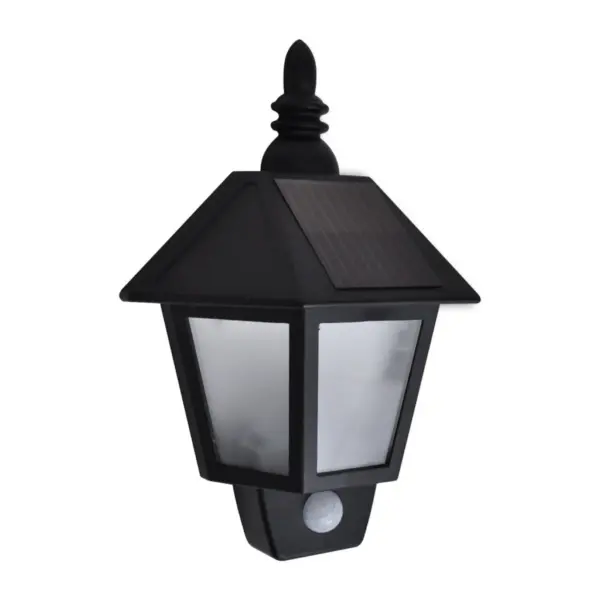 Päikesepatareiga seinavalgustid liikumisanduriga, 2 tk, must, 20 x 9,5 x 27,5 cm – 3