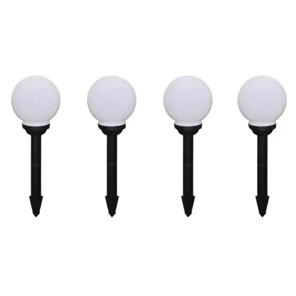 Päikesetoitel LED teevalgustid valguspallidega, 8 tk, valge, palli läbimõõt 15 cm – 2