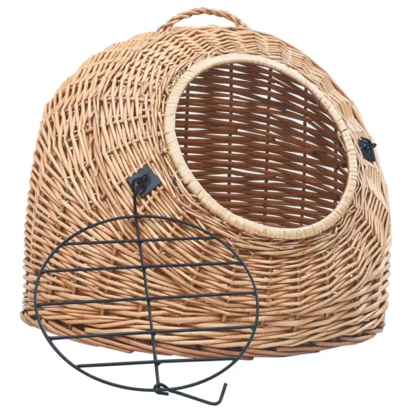 Pajust kassi transpordipuur silmusega, pruun, 50 x 42 x 40 cm – 2