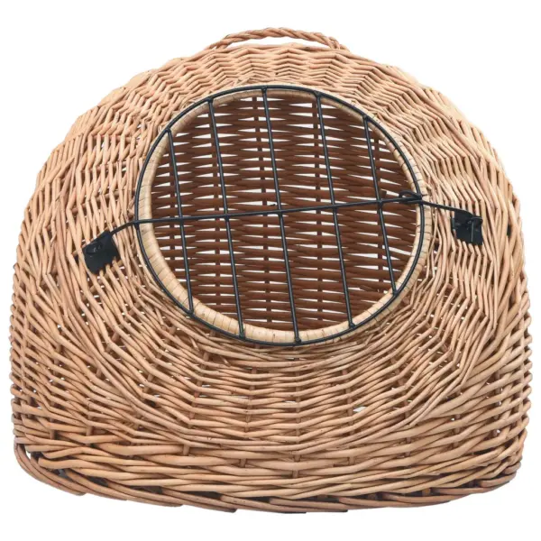 Pajust kassi transpordipuur silmusega, pruun, 50 x 42 x 40 cm – 4
