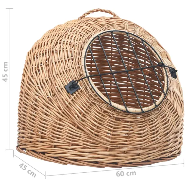 Naturaalsest pajust kassi transpordipuur sangaga, 60 x 45 x 45 cm – 8