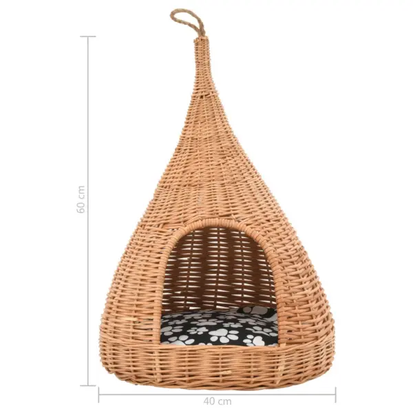 Kassimaja eemaldatava pehmendusega, pajust veetilgakujuline tipi, 40 x 60 cm - 8