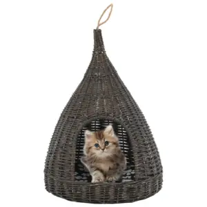 Pajust tipi kassimaja eemaldatava padjaga, hall, 40 x 60 cm