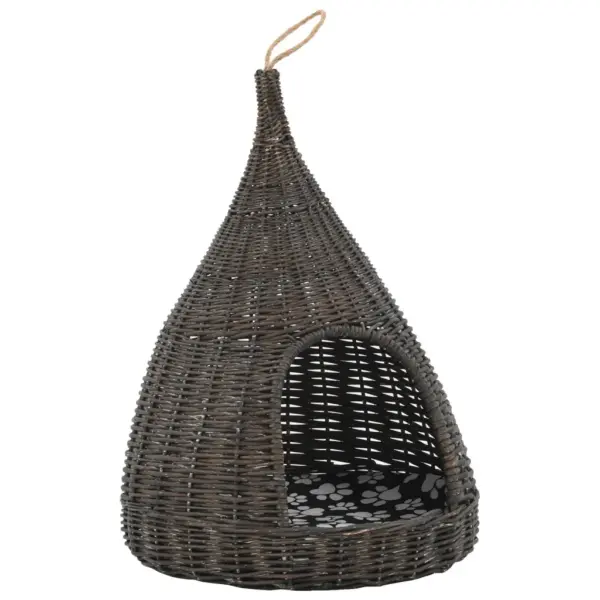 Pajust tipi kassimaja eemaldatava padjaga, hall, 40 x 60 cm - 2