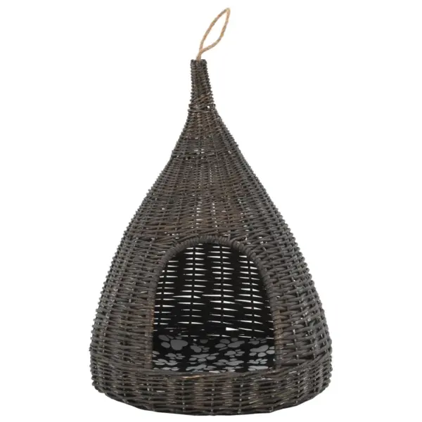 Pajust tipi kassimaja eemaldatava padjaga, hall, 40 x 60 cm - 3