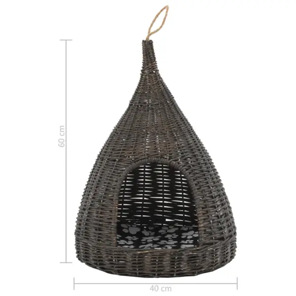 Pajust tipi kassimaja eemaldatava padjaga, hall, 40 x 60 cm - 8
