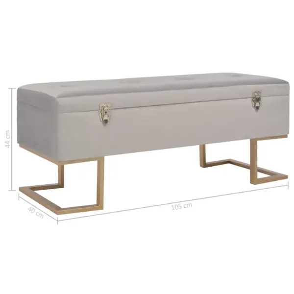 Panipaigaga hall sametpink kuldsete metalljalgadega, 105 cm – 7