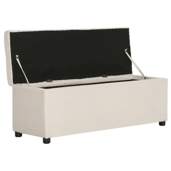 Panipaigaga hoiupink, kreemjasvalge polüester, 116 x 38 x 43 cm – 5