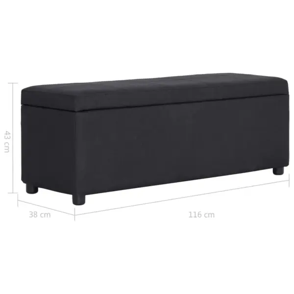Panipaigaga hoiupink, must polüster, 116 cm – 8