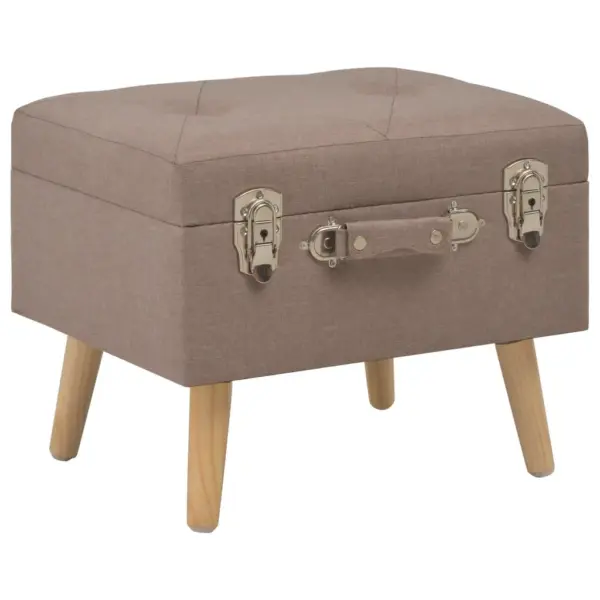 Panipaigaga tumbade komplekt, 3 tk, pruun kangas, puidust jalad – 2