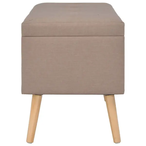 Panipaigaga tumbade komplekt, 3 tk, pruun kangas, puidust jalad – 3