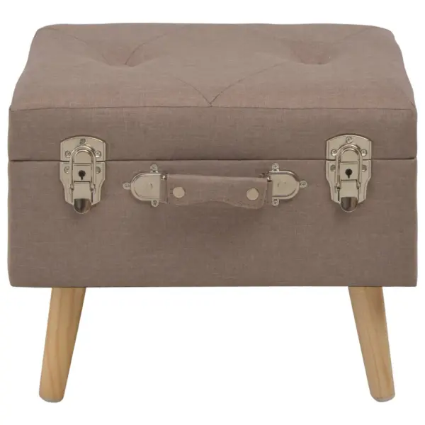 Panipaigaga tumbade komplekt, 3 tk, pruun kangas, puidust jalad – 4