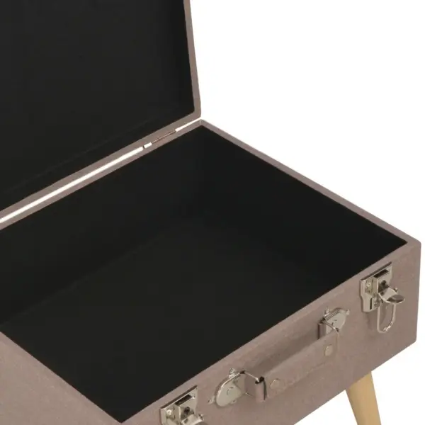 Panipaigaga tumbade komplekt, 3 tk, pruun kangas, puidust jalad – 7