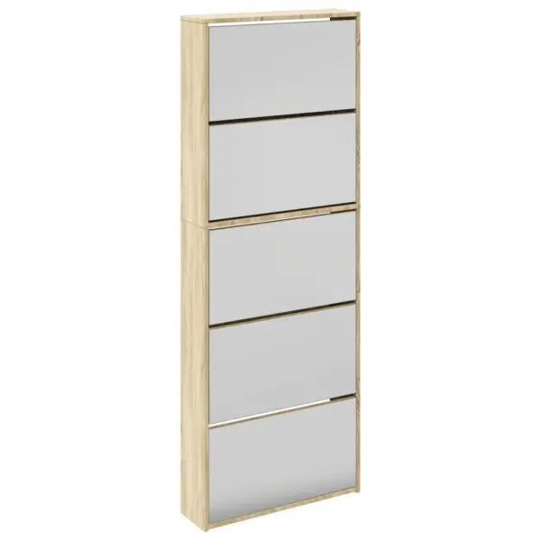 Peegliga kingakapi komplekt, 5 allatõmmatavat sahtlit, tamm, 63 x 17 x 169,5 cm – 2