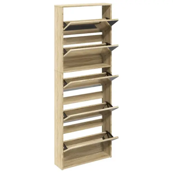Peegliga kingakapi komplekt, 5 allatõmmatavat sahtlit, tamm, 63 x 17 x 169,5 cm – 3