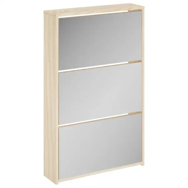 Peegliga kingakapp 3 allatõmmatava sahtliga, tamm, 63 x 17 x 102,5 cm – 2