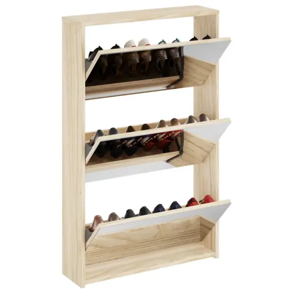 Peegliga kingakapp 3 allatõmmatava sahtliga, tamm, 63 x 17 x 102,5 cm – 3
