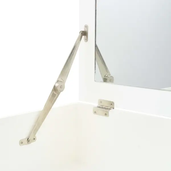 Peegliga tualettlaud eheteriiuli ja sahtlitega, valge/pruun MDF, 60 x 50 x 86 cm – 13