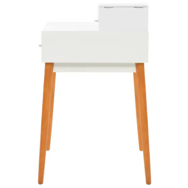 Peegliga tualettlaud eheteriiuli ja sahtlitega, valge/pruun MDF, 60 x 50 x 86 cm – 8