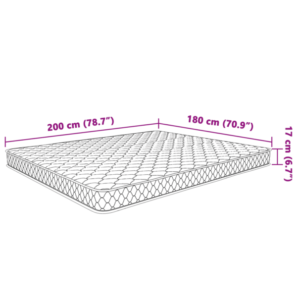 Pehme memory foam madrats, valge, 160 x 200 x 17 cm – 7