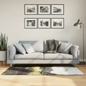 Pestav mitmevärviline põrandavaip pehme sametpinnaga, 80 x 150 cm