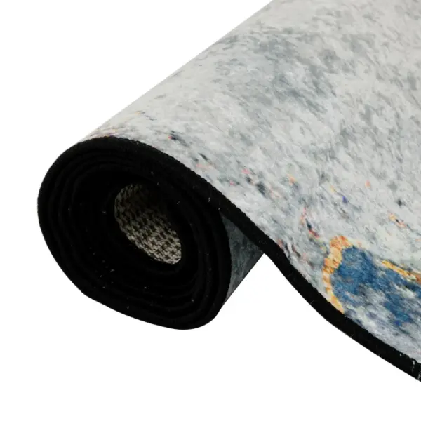 Pestav mitmevärviline põrandavaip pehme sametpinnaga, 80 x 150 cm – 5