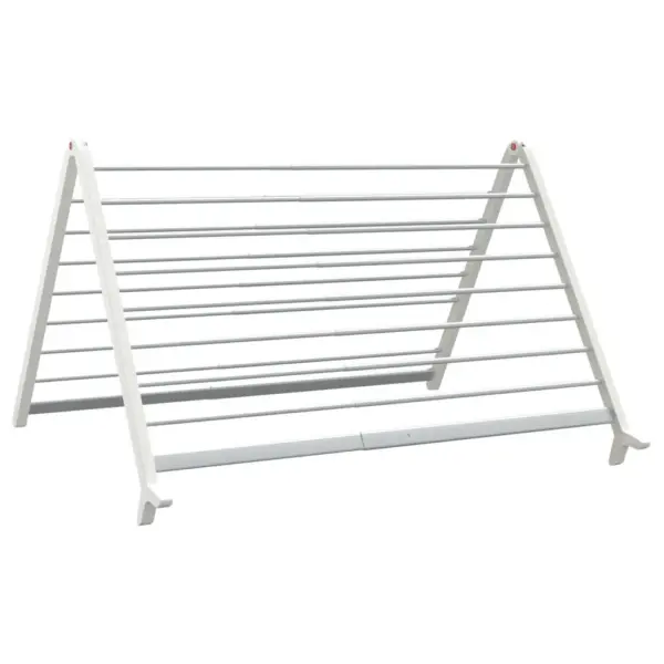 Pikendatav vannile pesukuivatusrest, alumiinium ja plast, hõbedane, 53–90 x 10 x 64 cm – 5