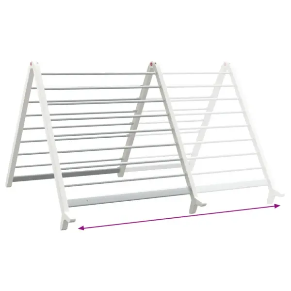 Pikendatav vannile pesukuivatusrest, alumiinium ja plast, hõbedane, 53–90 x 10 x 64 cm – 6
