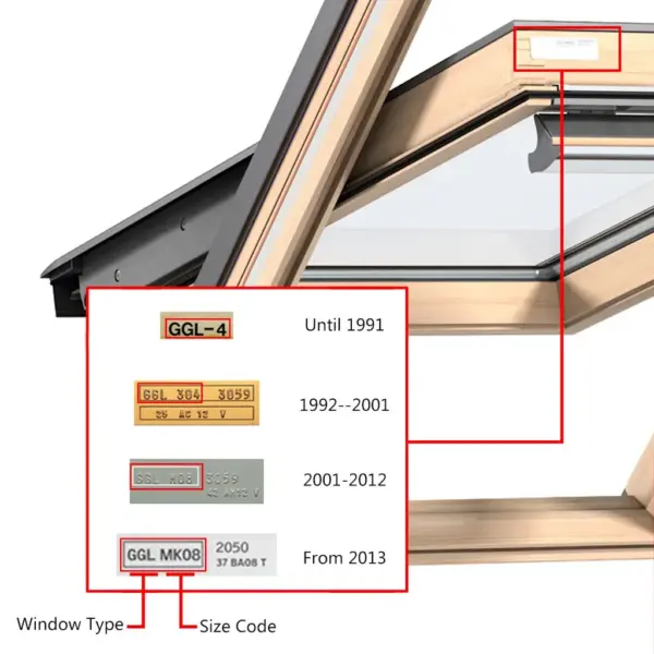 Pimendav katuseakna ruloo, VELUX MK06 aknale, must, 613 x 992 mm – 6