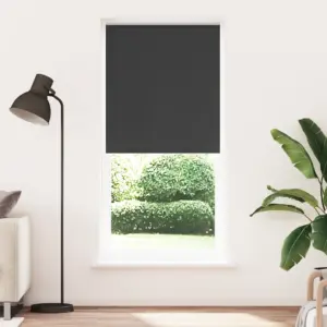 Pimendav ruloo 100 x 230 cm, must polüester, valge ketiga