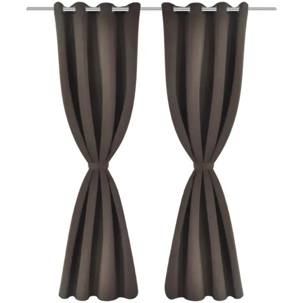 Pimendavad kardinad 2 tk metallöösidega, pruun, 135 x 175 cm – 2