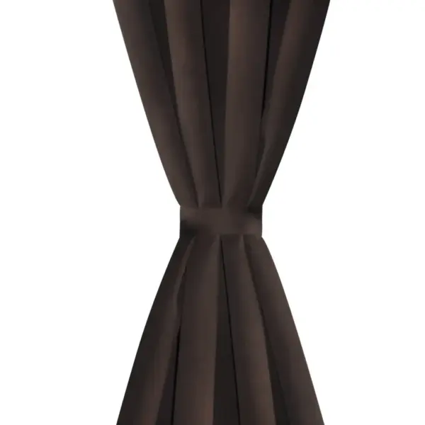 Pimendavad kardinad 2 tk metallöösidega, pruun, 135 x 175 cm – 3
