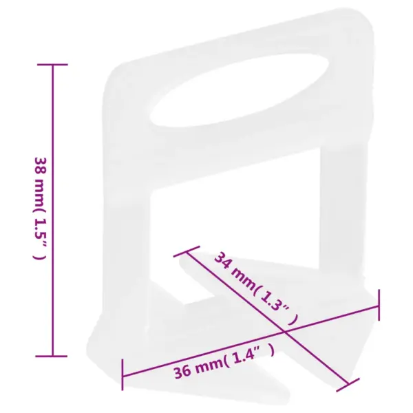 Plaatide tasandusklambrid 1,5 mm, läbipaistev PP, 250 tk – 7
