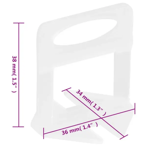 Plaatide tasandusklambrid 2 mm, läbipaistev PP, 1000 tk – 7