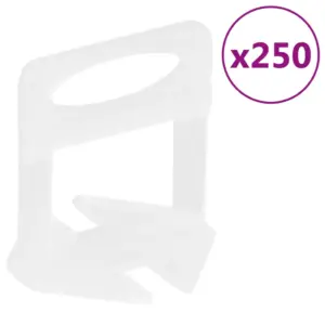 Plaatide tasandussüsteemi klambrid 3 mm, läbipaistev PP, 250 tk